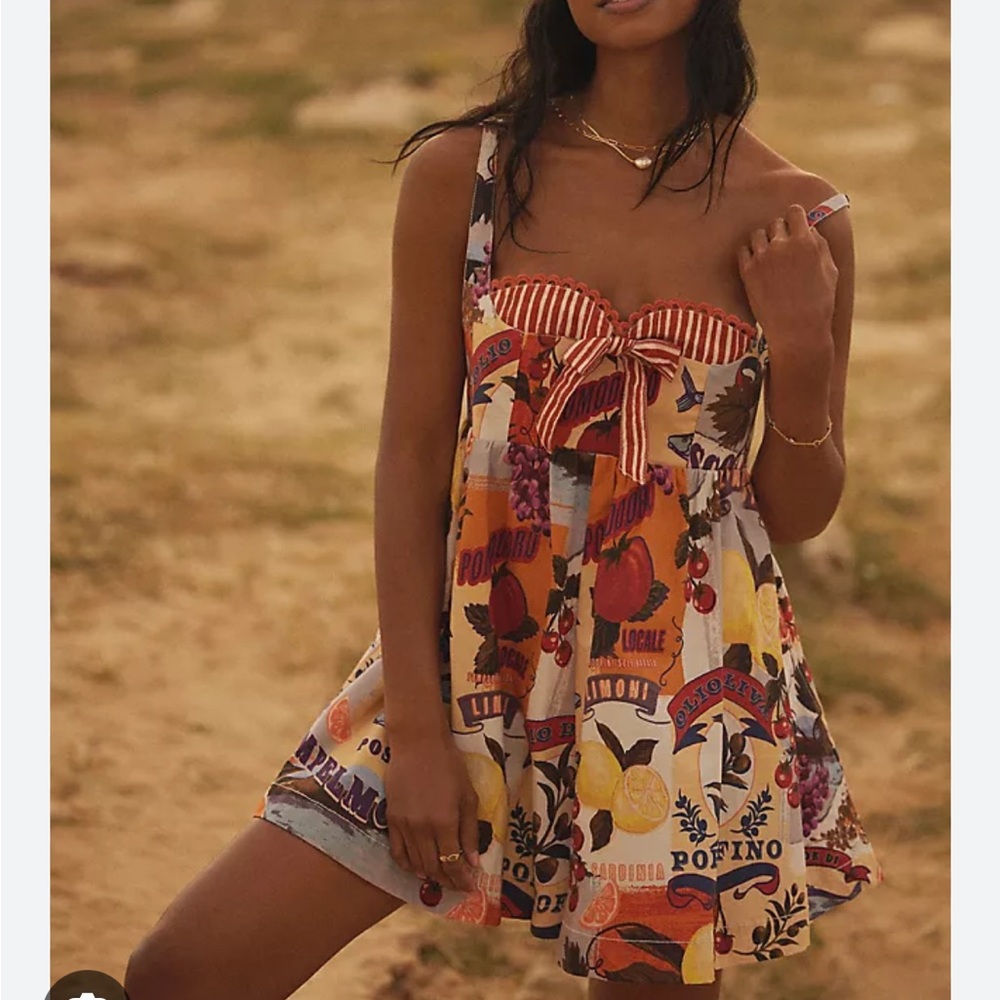 Anthropologie Maeve Layered Babydoll Romper